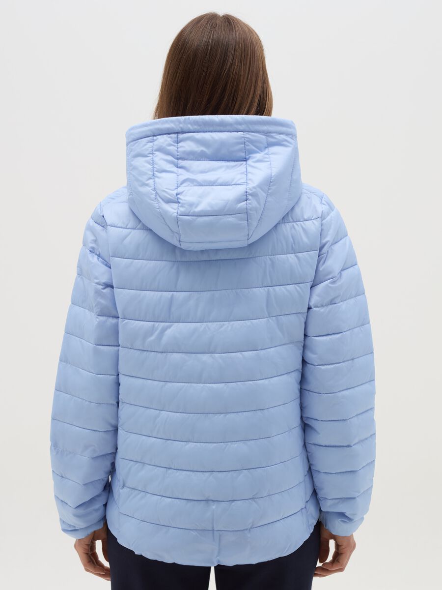 Ultralight short down jacket with hood and zip_2