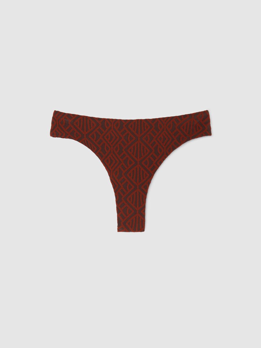 Women’s Brazilian-cut briefs in multicoloured stretch fabric_5