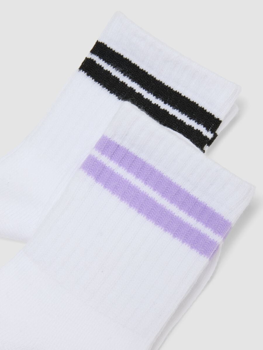 3-pack of white short socks in stretch organic cotton for girls_1