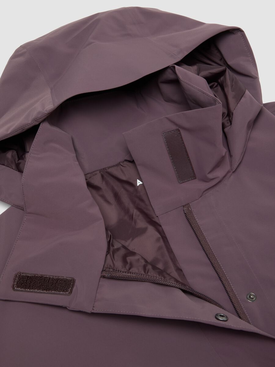 Parka viola imbottito idrorepellente e traspirante con cappuccio ALTAVIA STUDIO_9