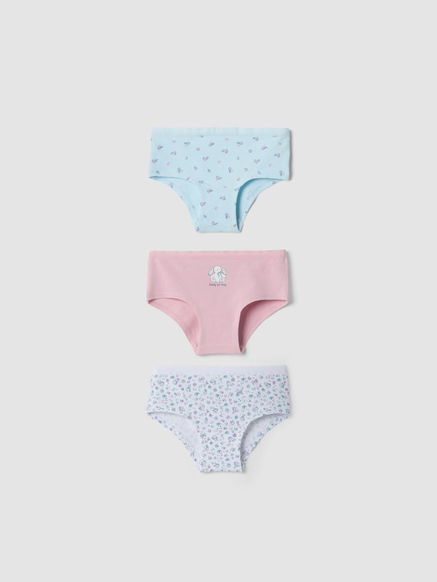 3-pack of multicolour organic stretch cotton briefs with printed designs_0