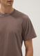 Brown pure cotton short sleeve regular fit T-shirt_3