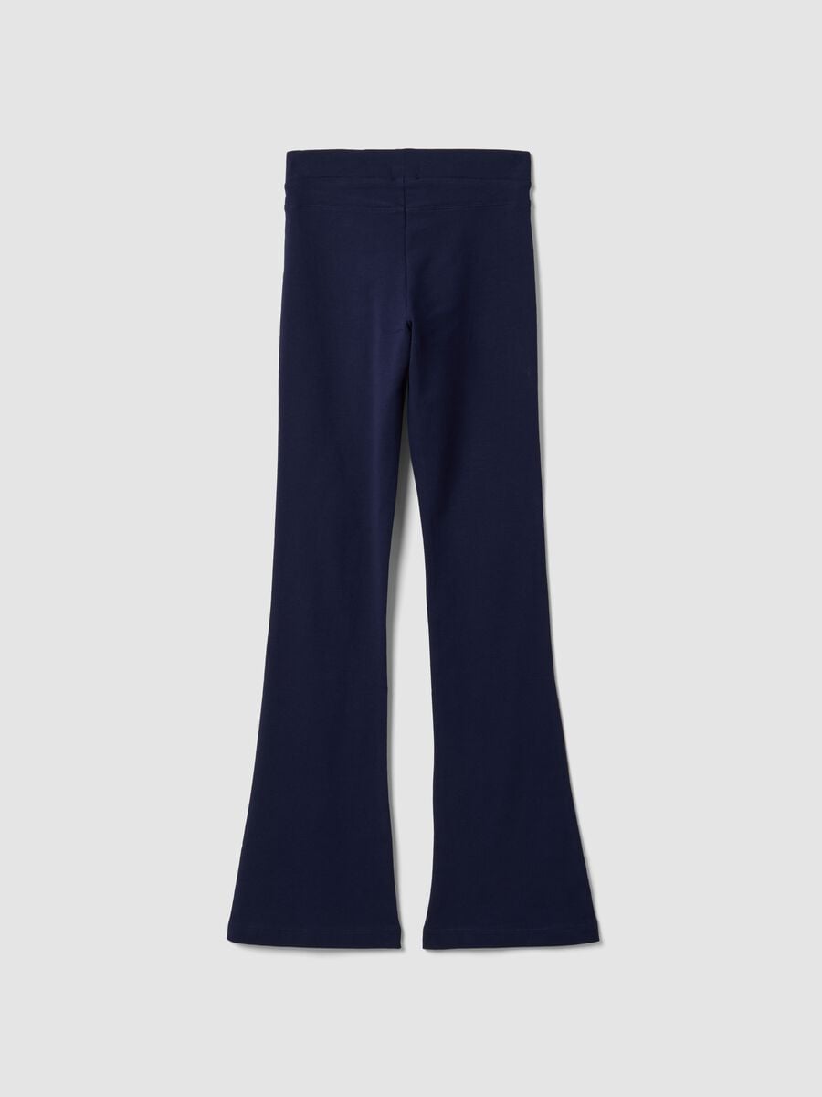 Pantaloni blu in cotone organico elasticizzato slim fit per ragazza_6