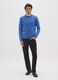 Blue crew neck sweater regular fit_1