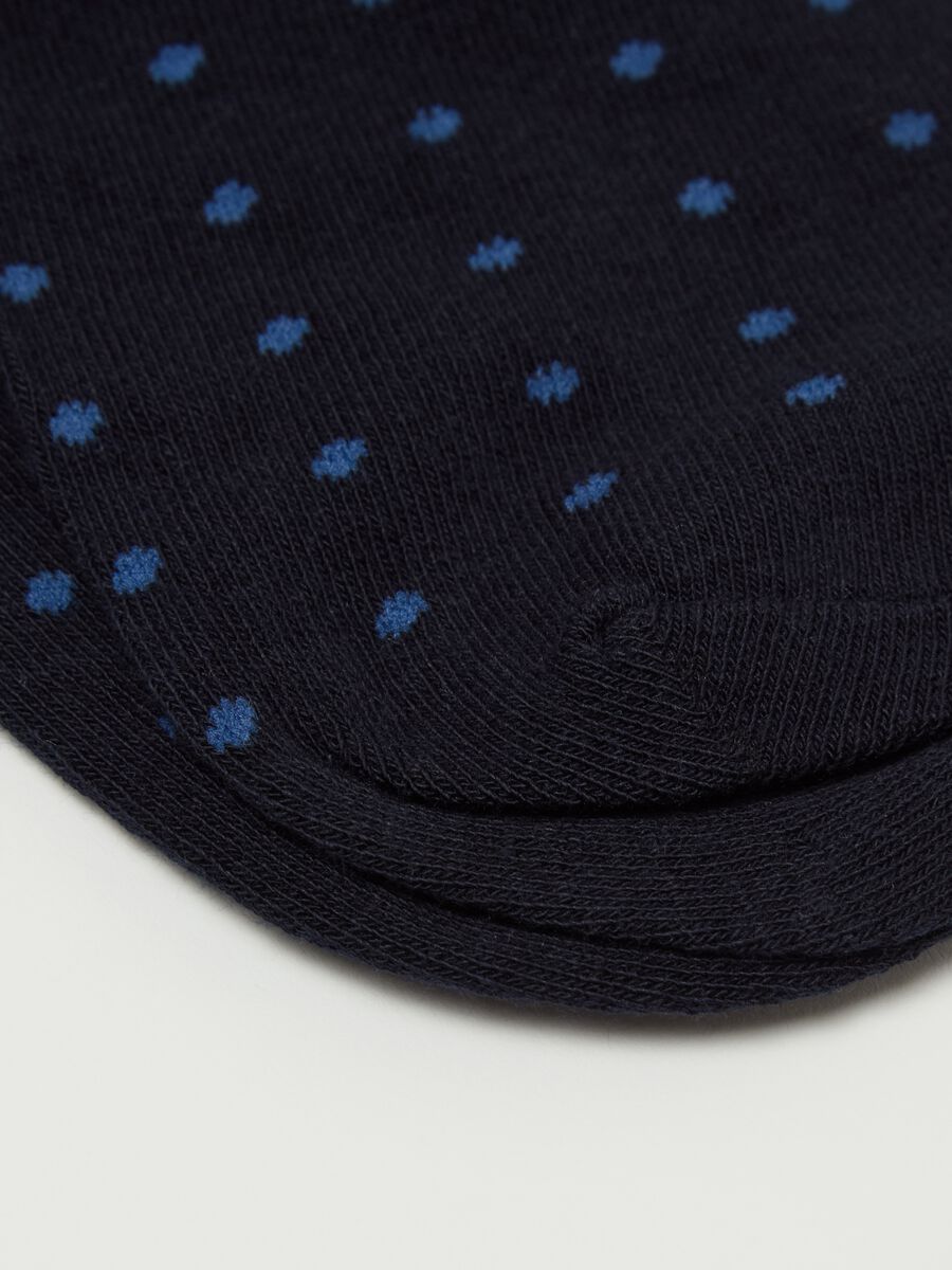 Five-pair pack socks with stripes and polka dots pattern_1