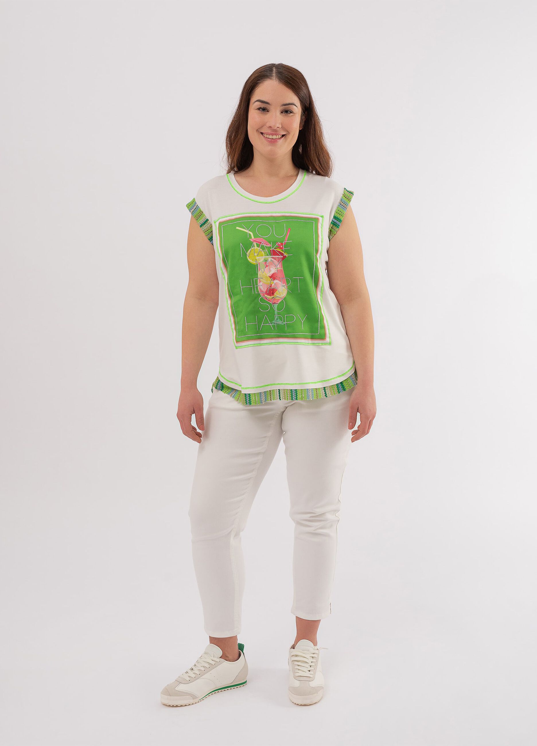 T-shirt con stampa cocktail Curvy_0