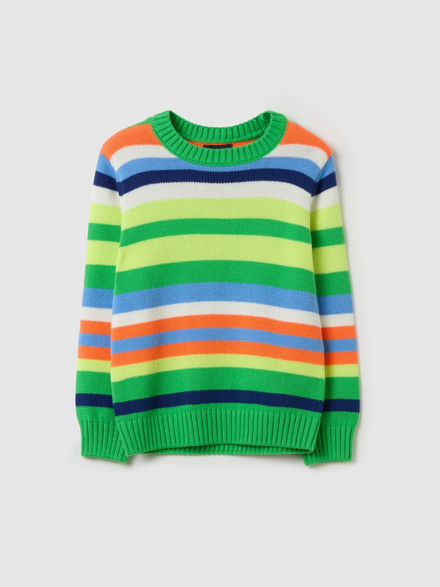 Pullover with multicoloured striped pattern_3