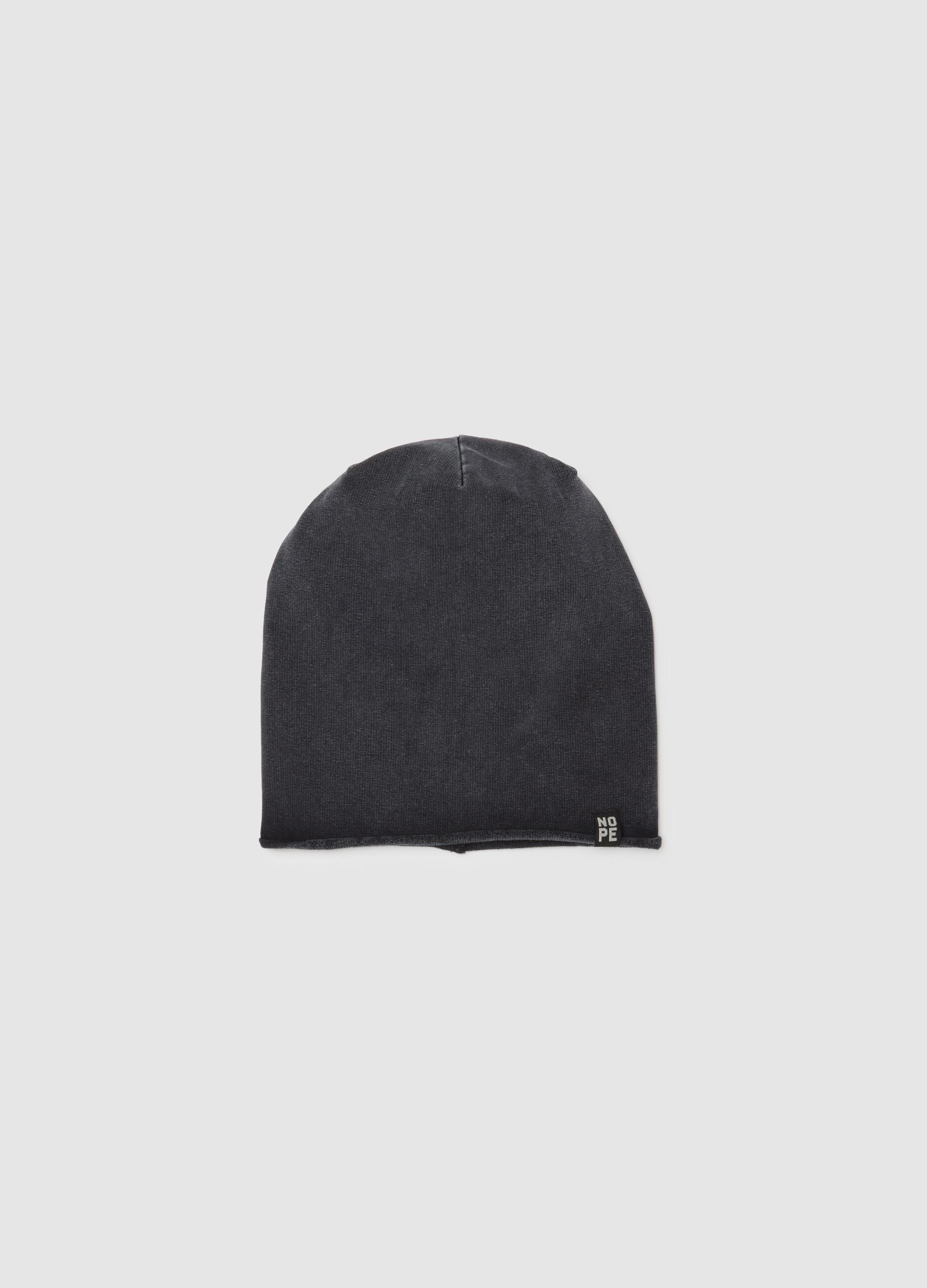 Grey stretch cotton boy's hat