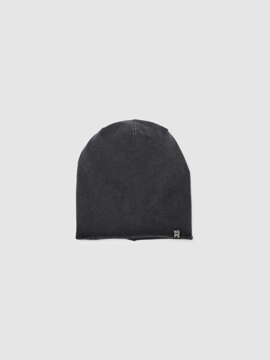 Grey stretch cotton boy's hat_0
