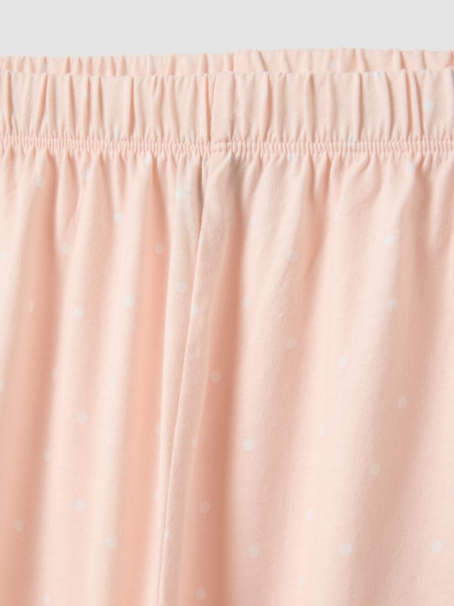 Pink polka dot pure cotton pyjama shorts regular fit_5