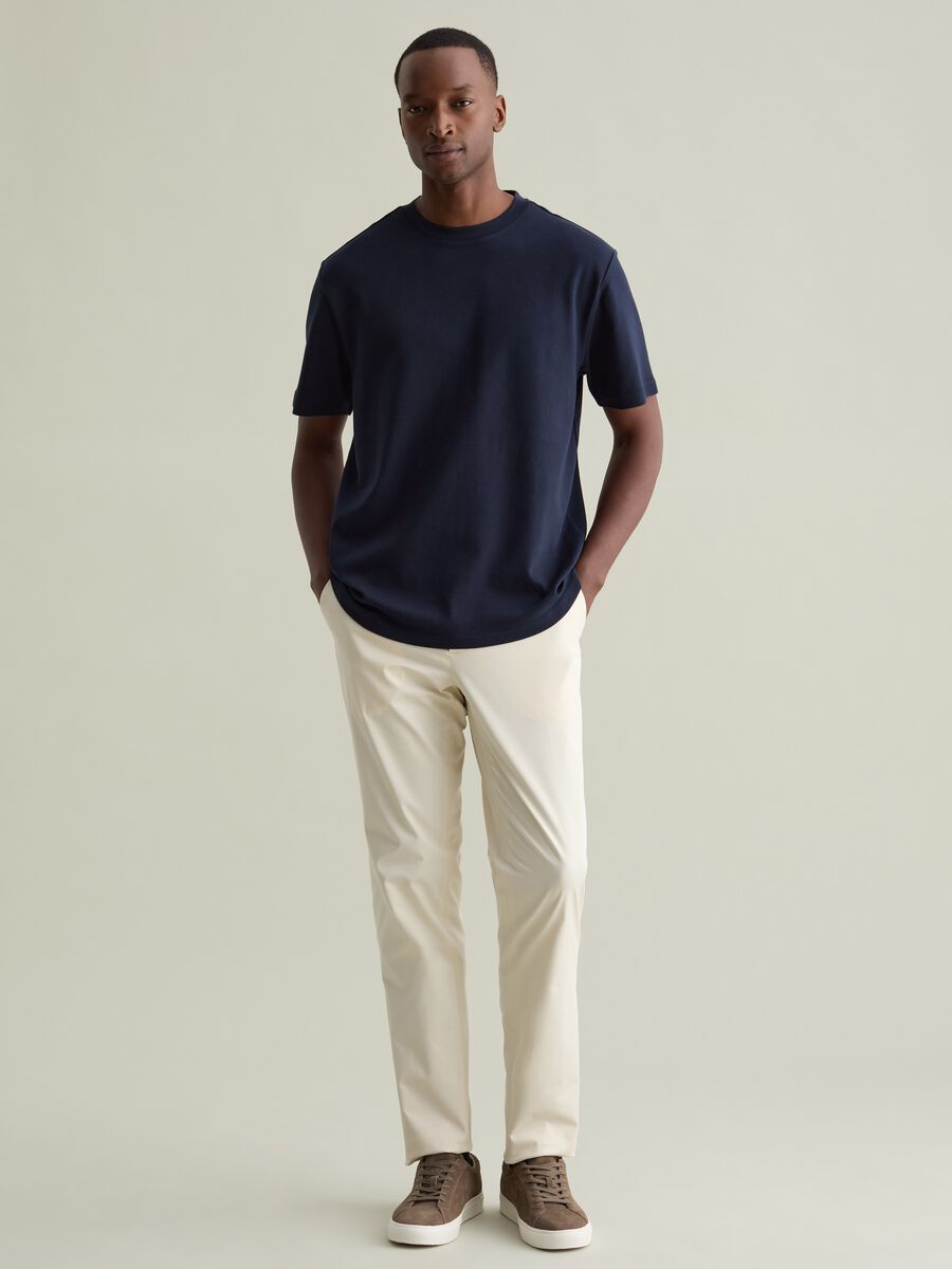 Stretch cotton chino trousers_0