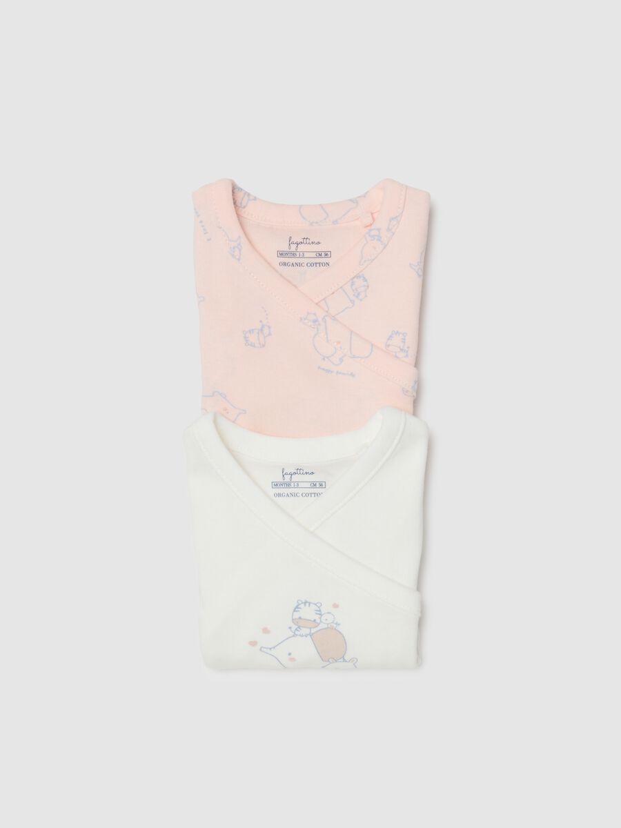 Bipack body in puro cotone multicolor per neonate_3