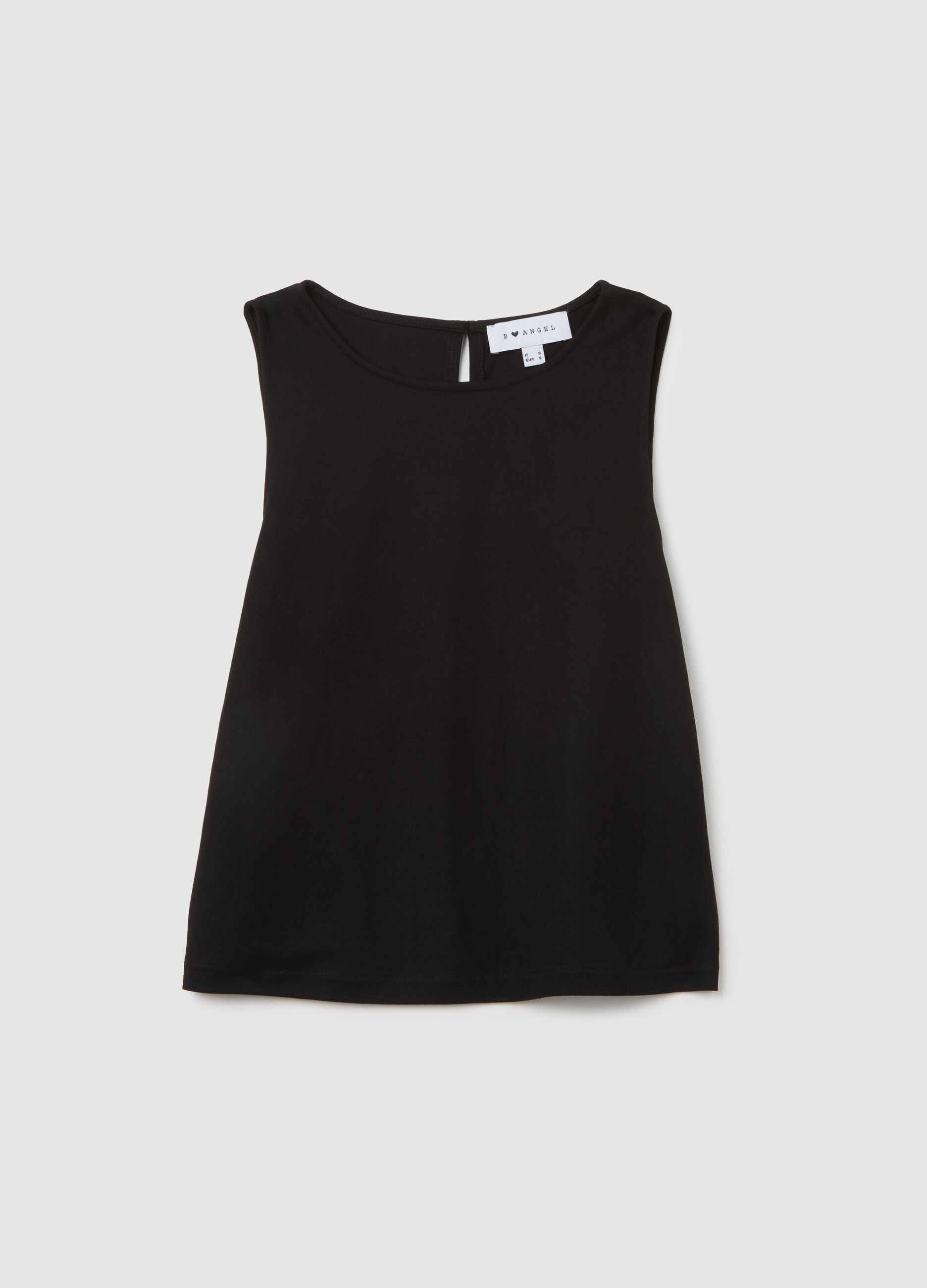 Women’s cropped vest top in viscose blend with regular fit.