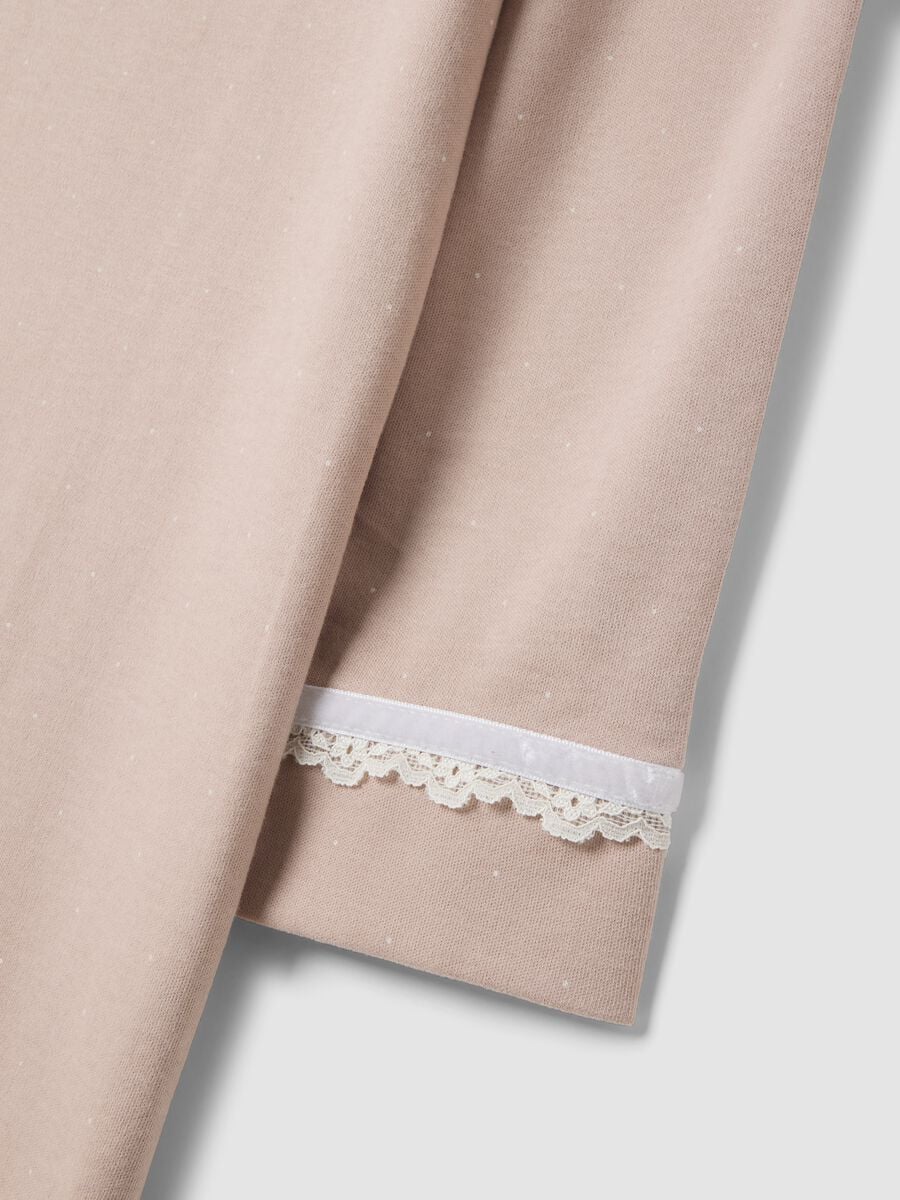 Brown crew-neck nightdress in pure organic cotton_1