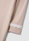 Brown crew-neck nightdress in pure organic cotton_1