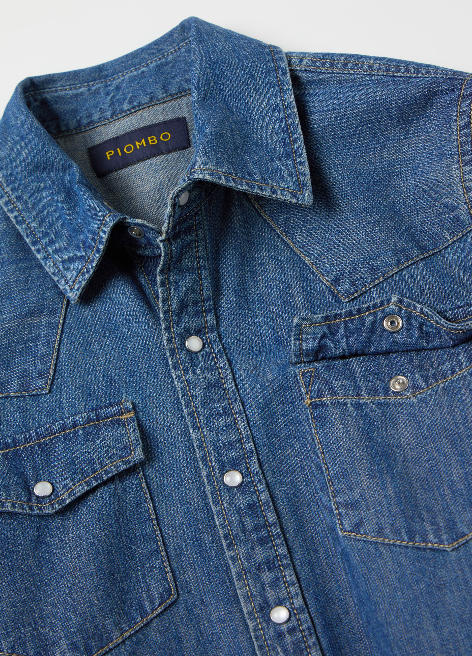 Camicia western in denim
