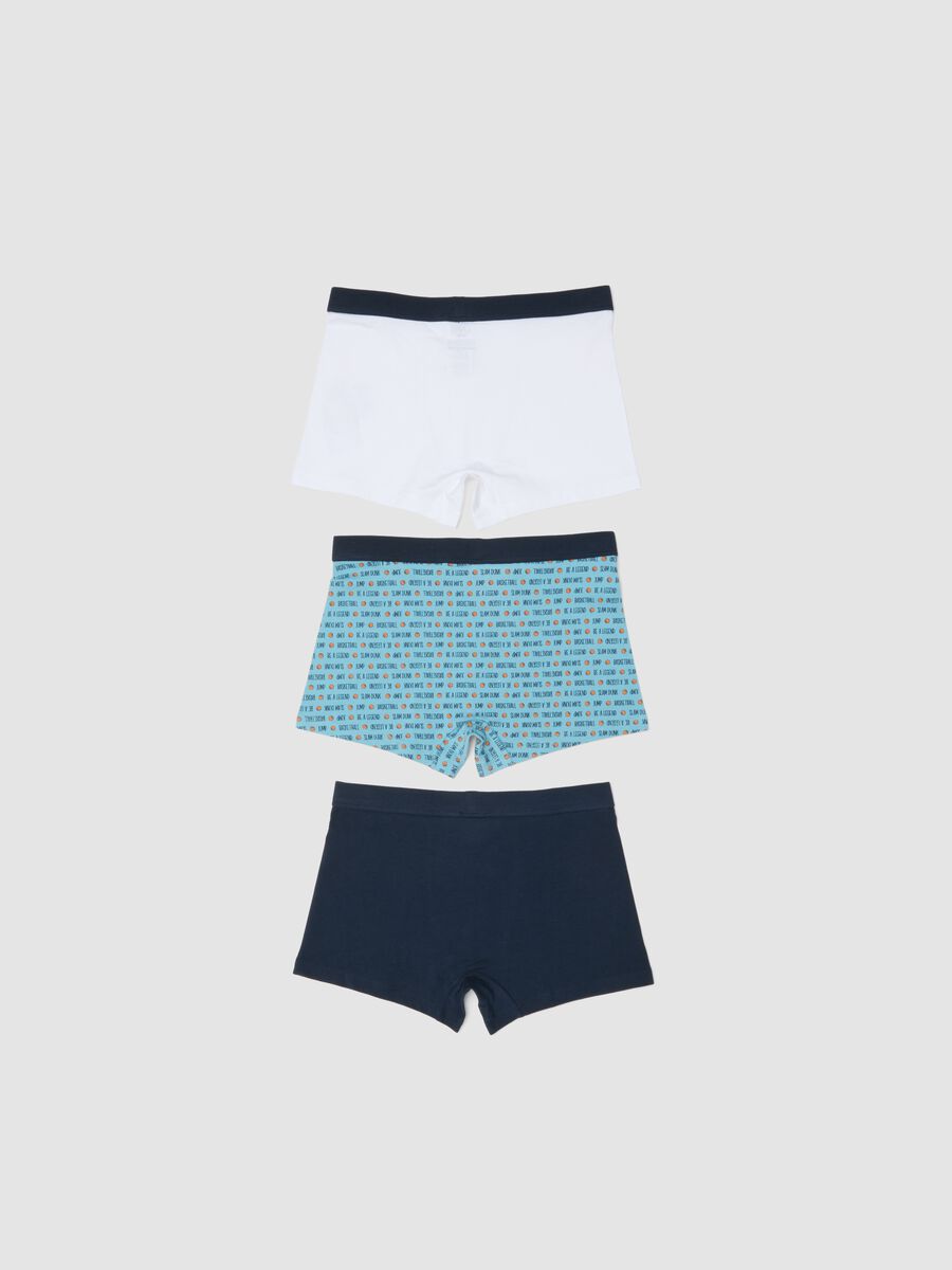 Tripack boxer in cotone elasticizzato multicolor da ragazzo_1
