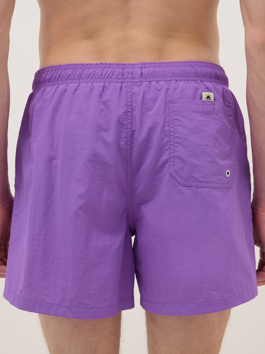 Purple swim shorts with elasticated waistband_2