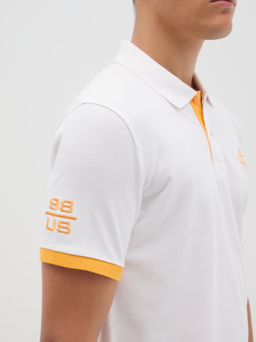 Men's multicolour pure cotton polo, regular fit_2