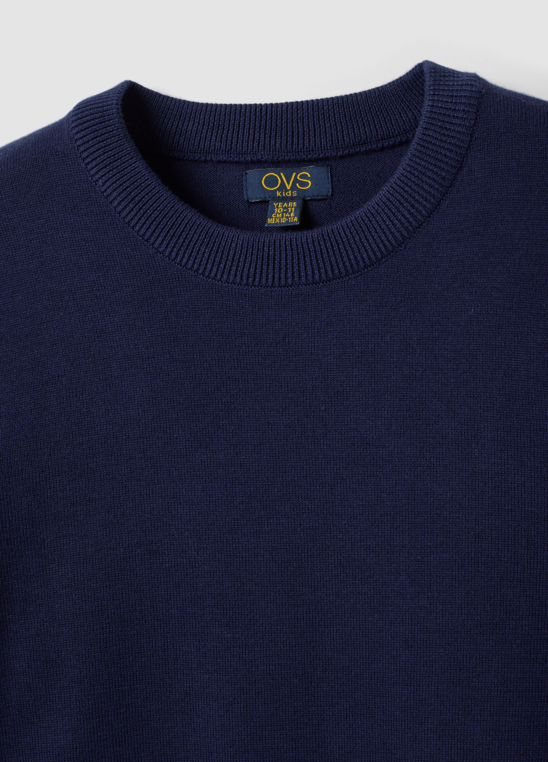 Blue long-sleeve pure cotton regular-fit top for boys