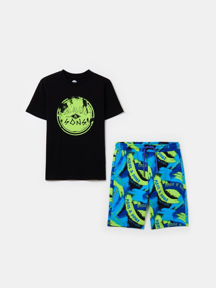 Cotton jogging set with print_0