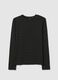 Black long-sleeve shirt with grey stripes, regular fit_4