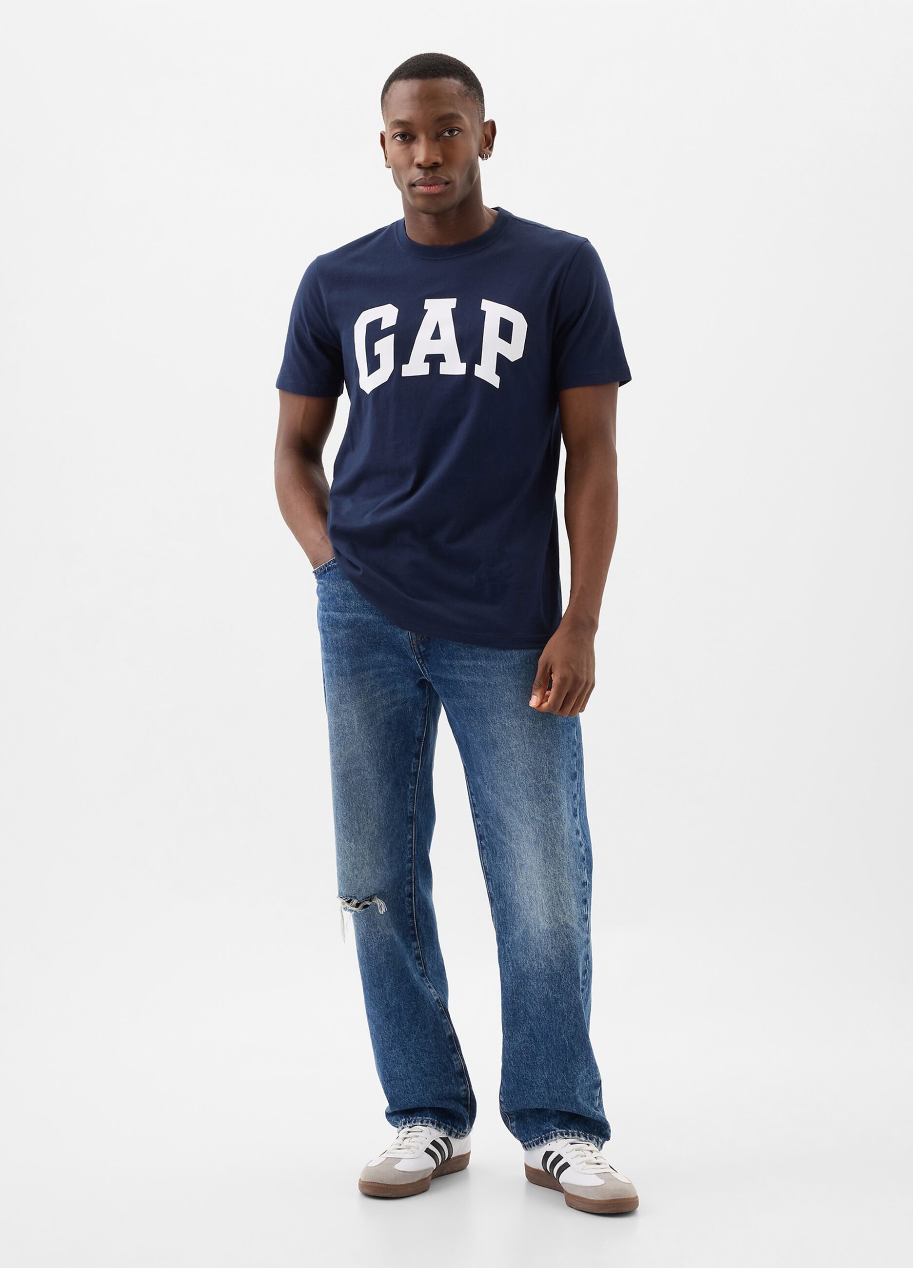 Cotton T-shirt with logo print