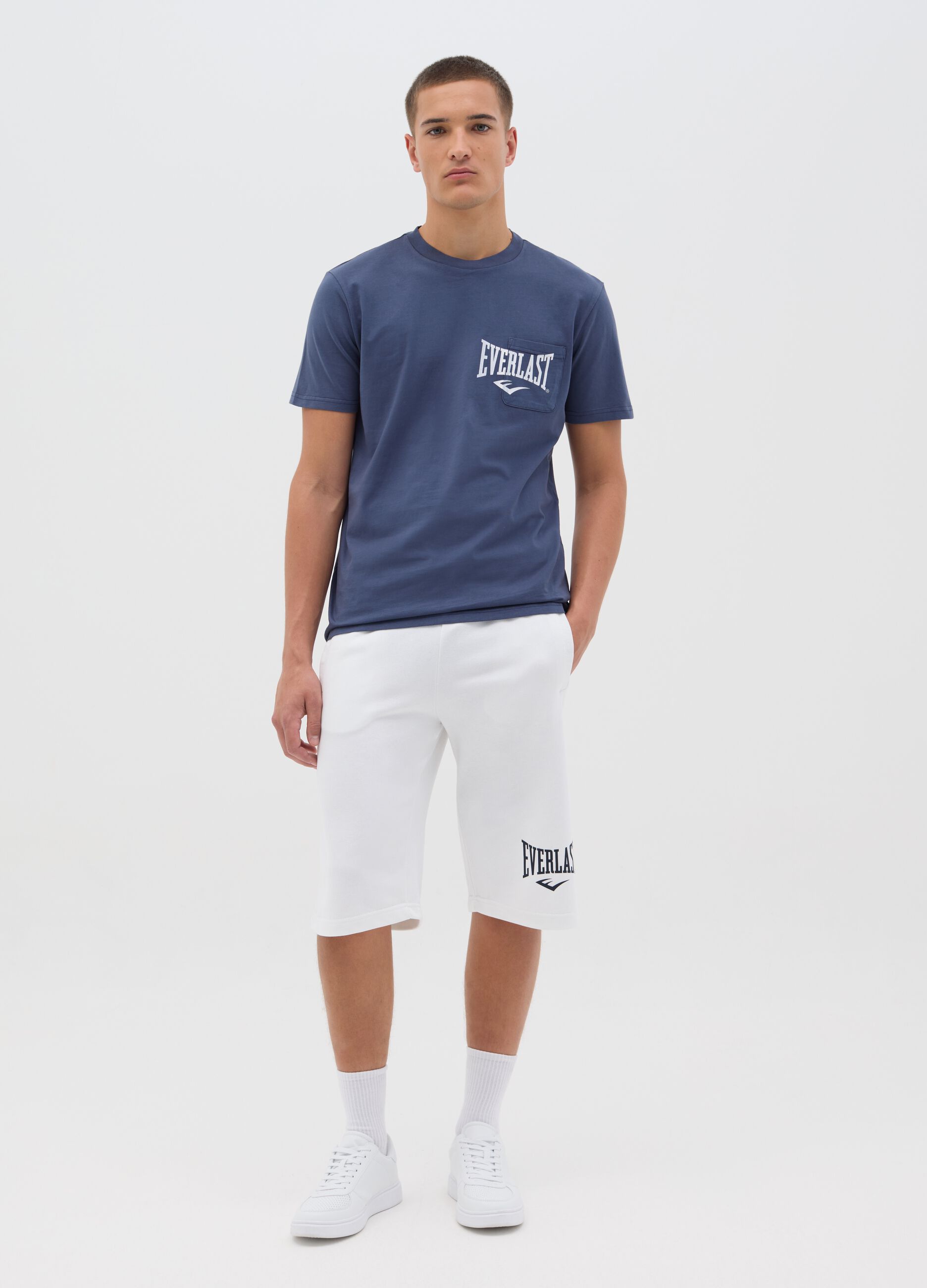 Navy Blue Everlast Cotton T-shirt