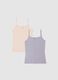 Two-pack vests in multicolour cotton blend regular fit_4