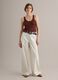 Brown viscose-blend regular-fit glitter tank top_1