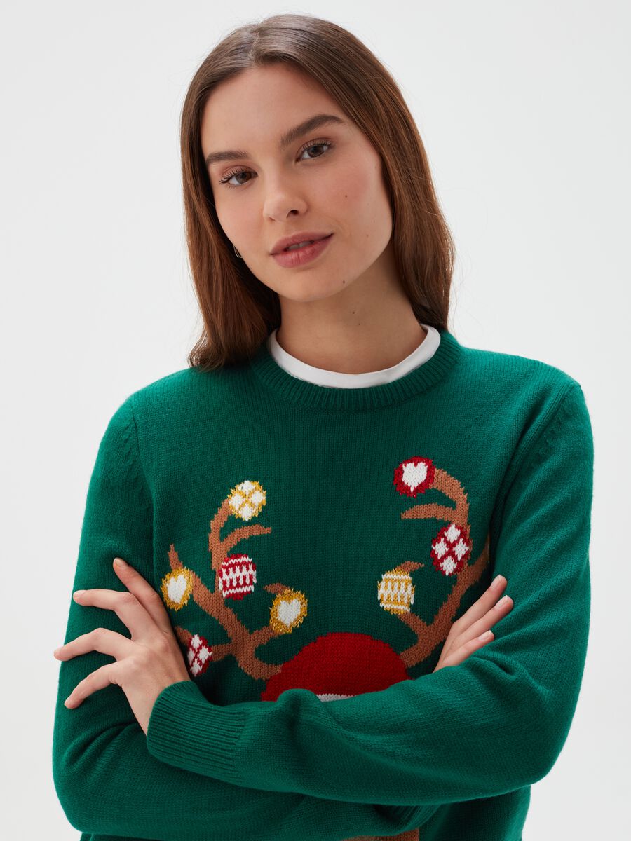 Christmas Jumper con renna Rudolph jacquard_1
