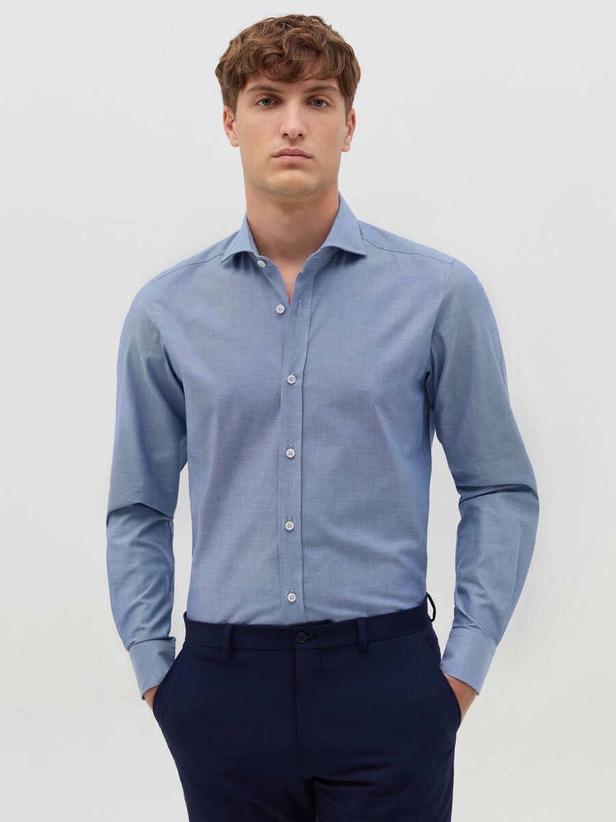 Slim-fit pique shirt_0