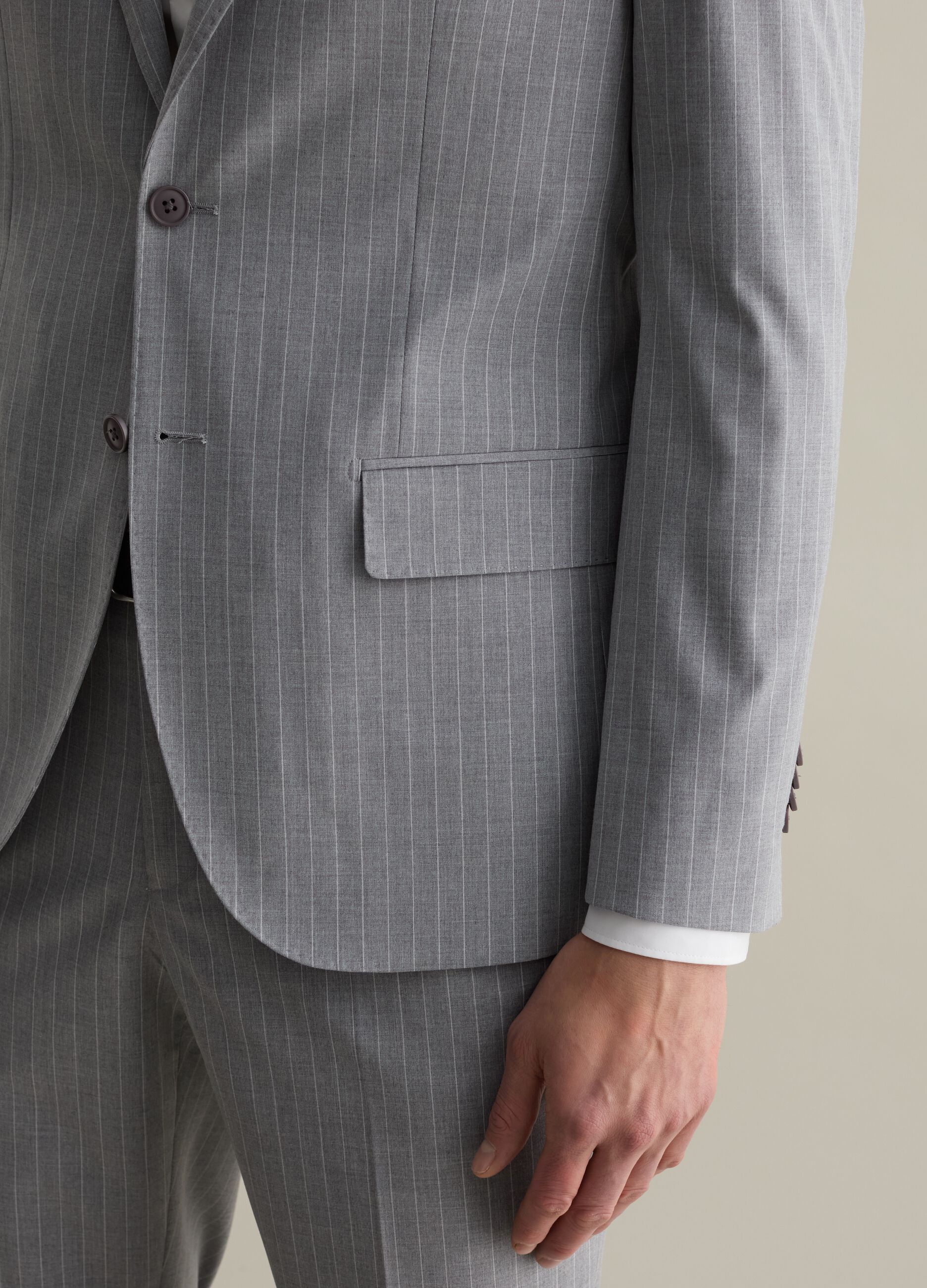 Pinstriped outfit