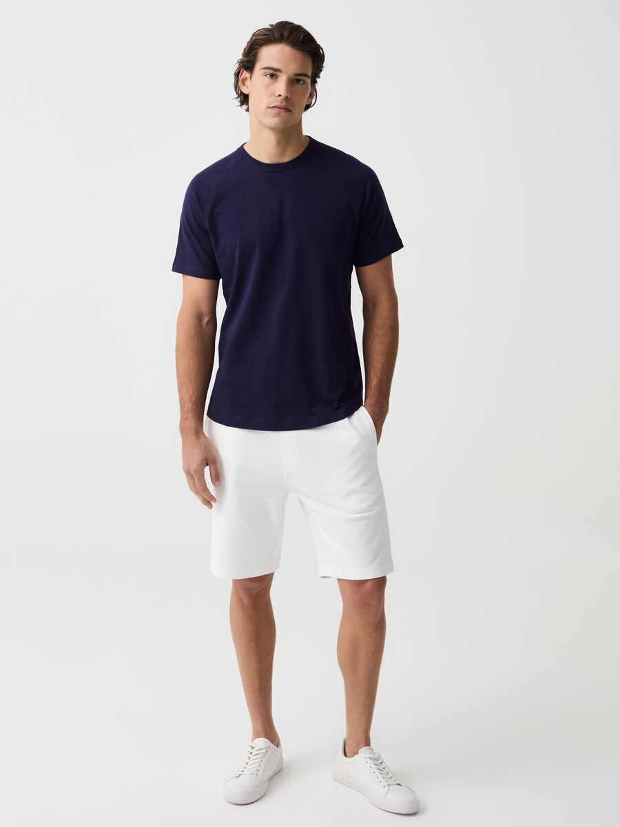 Slub jersey T-shirt with round neck_0