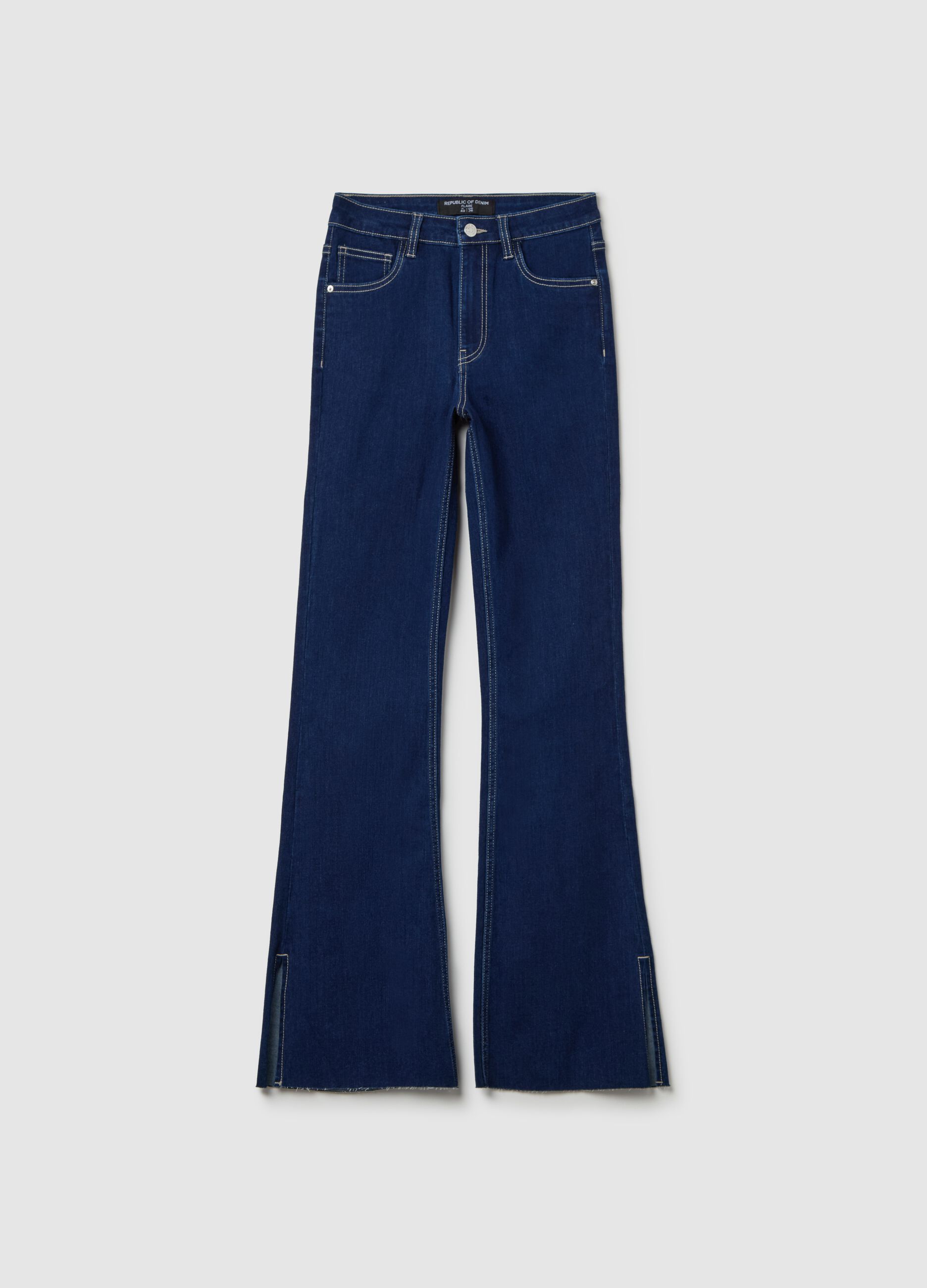 Jeans bootcut flare fit con spacchi
