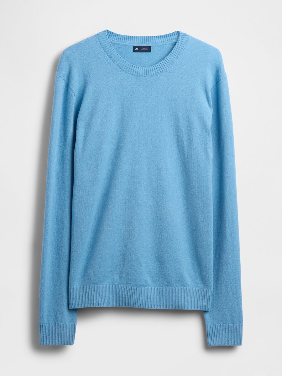 Blue Cotton Blend Sweater_3