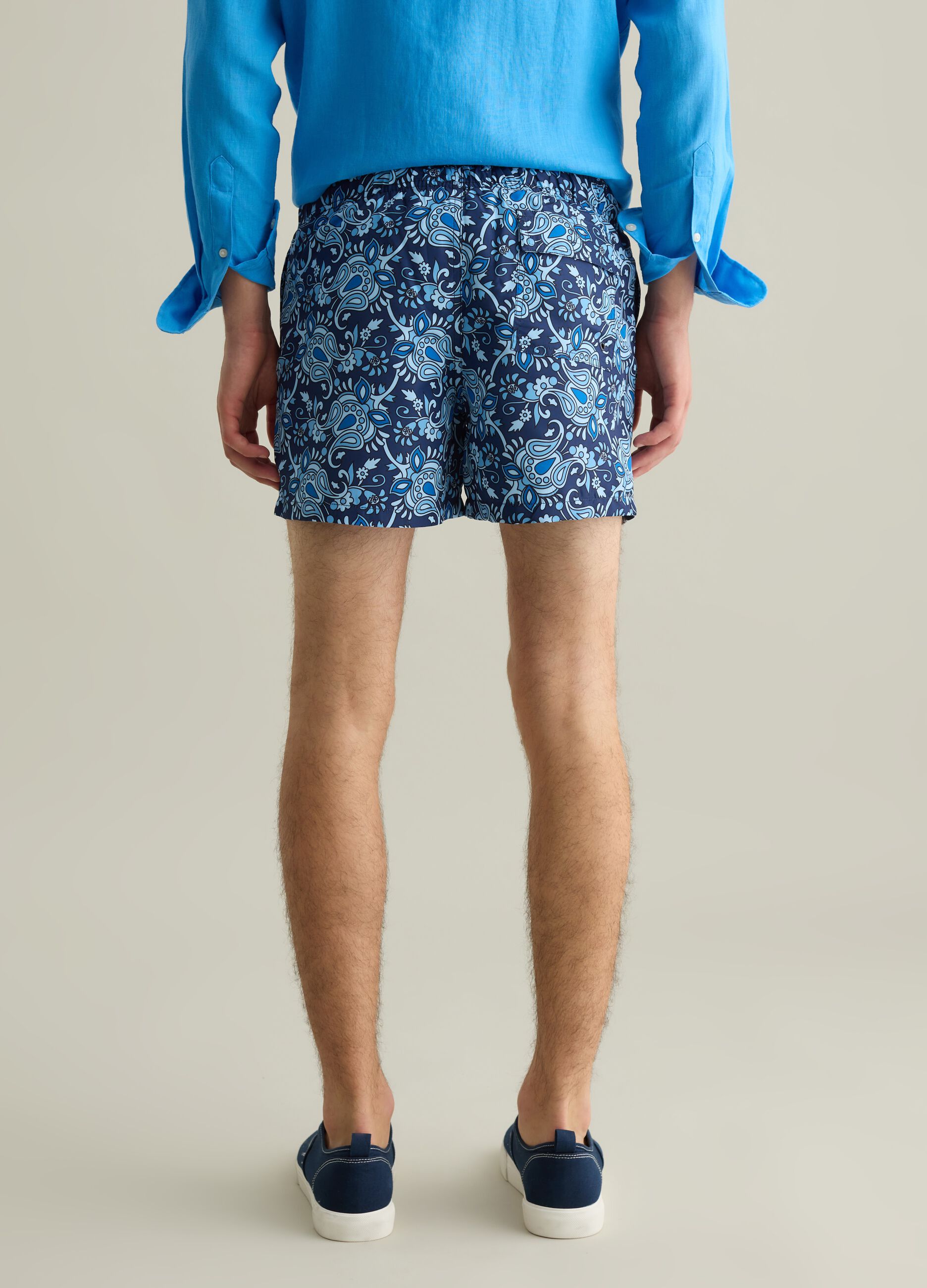 Blue paisley print swim boxers Piombo