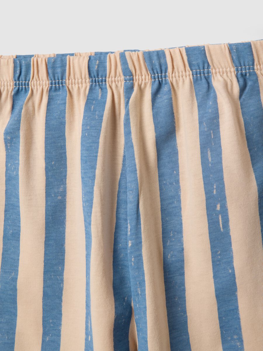 Multicoloured short pyjama in pure cotton for newborns with dinosaurs_3