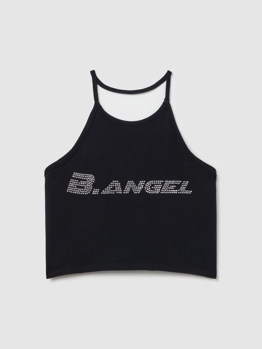 B.ANGEL X THE SEA BEYOND cropped tank top with diamantés_4