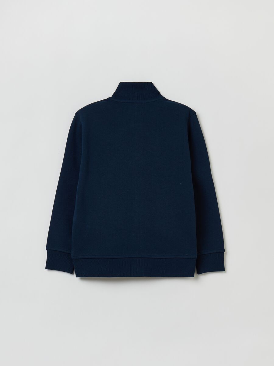 Full-zip in cotone a collo alto_1