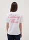 White pure cotton T-shirt, regular fit with lettering_3