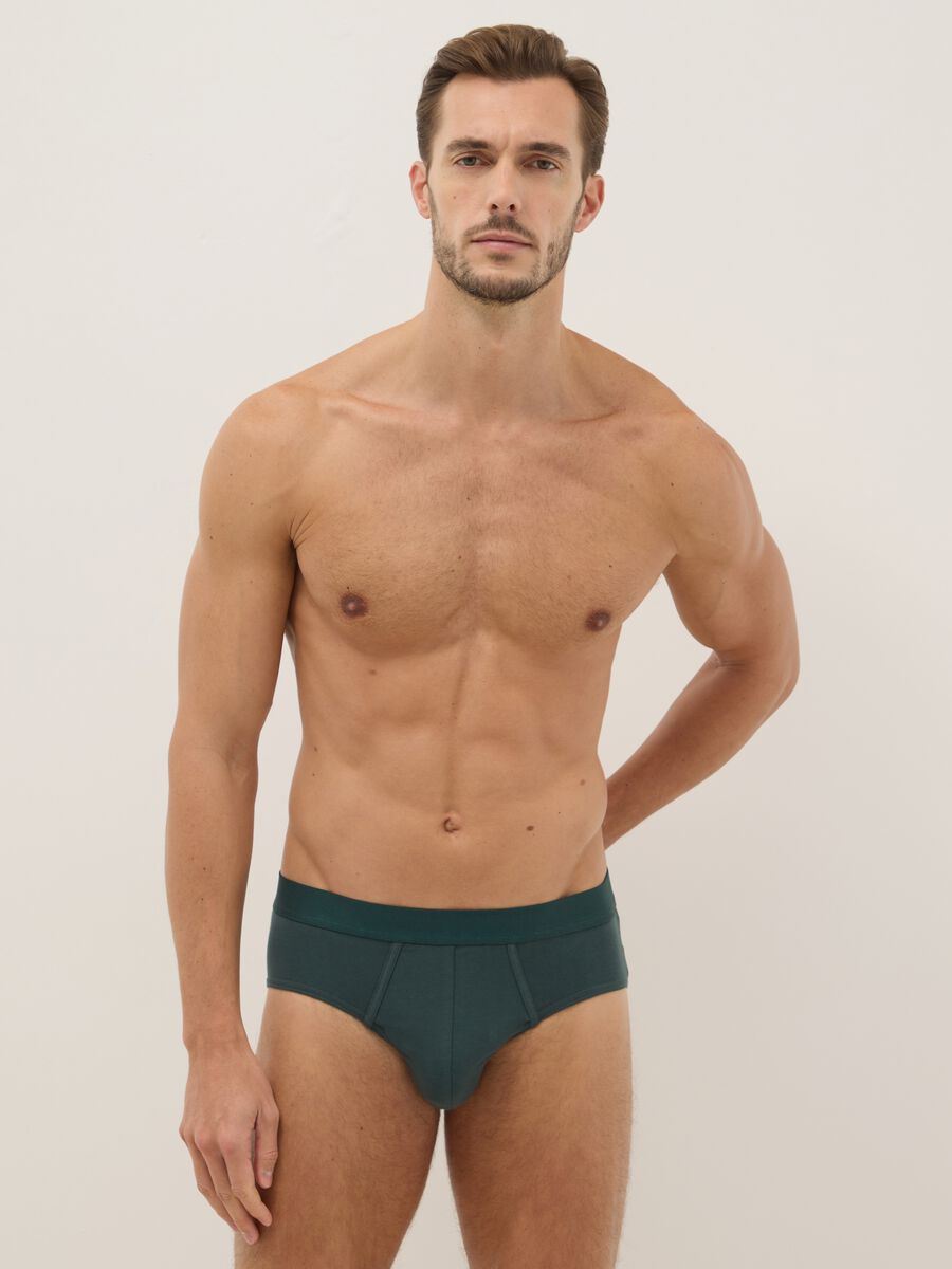 Tripack multicolour cotton stretch briefs regular fit_0