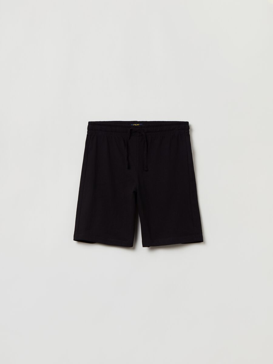 Jersey shorts with drawstring_0