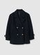 Blue double-breasted coat regular fit_0