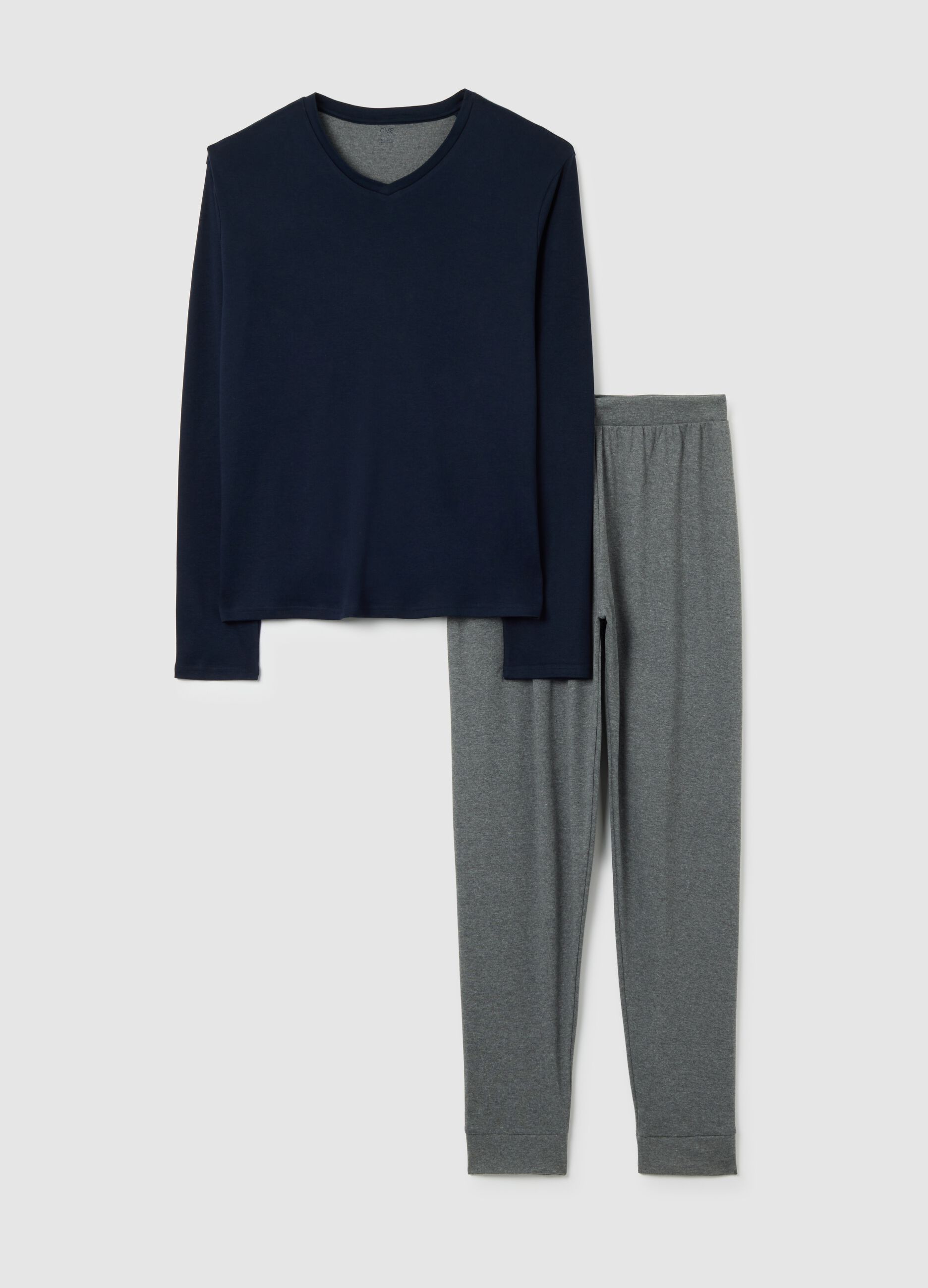 Blue cotton pyjamas for men