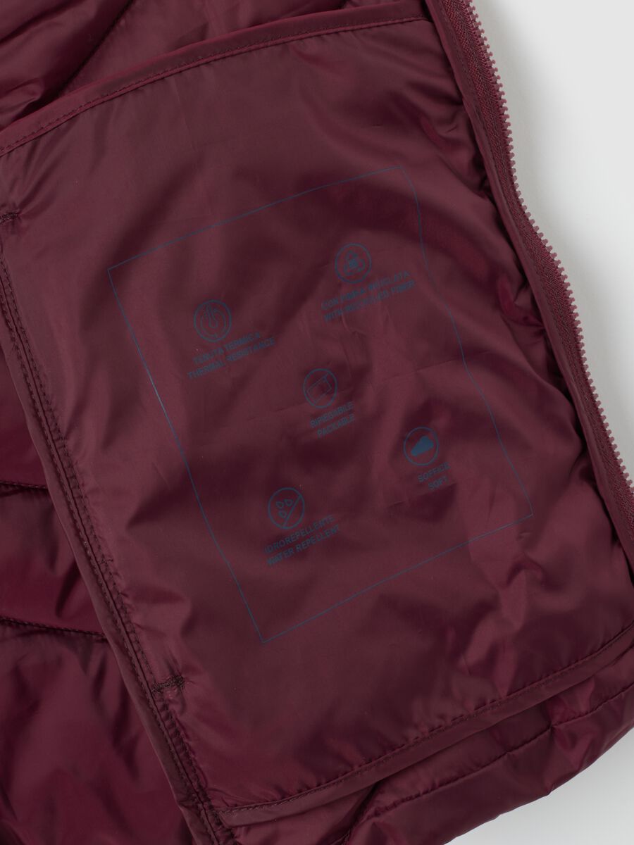 Gilet in misto rosso regular fit_1