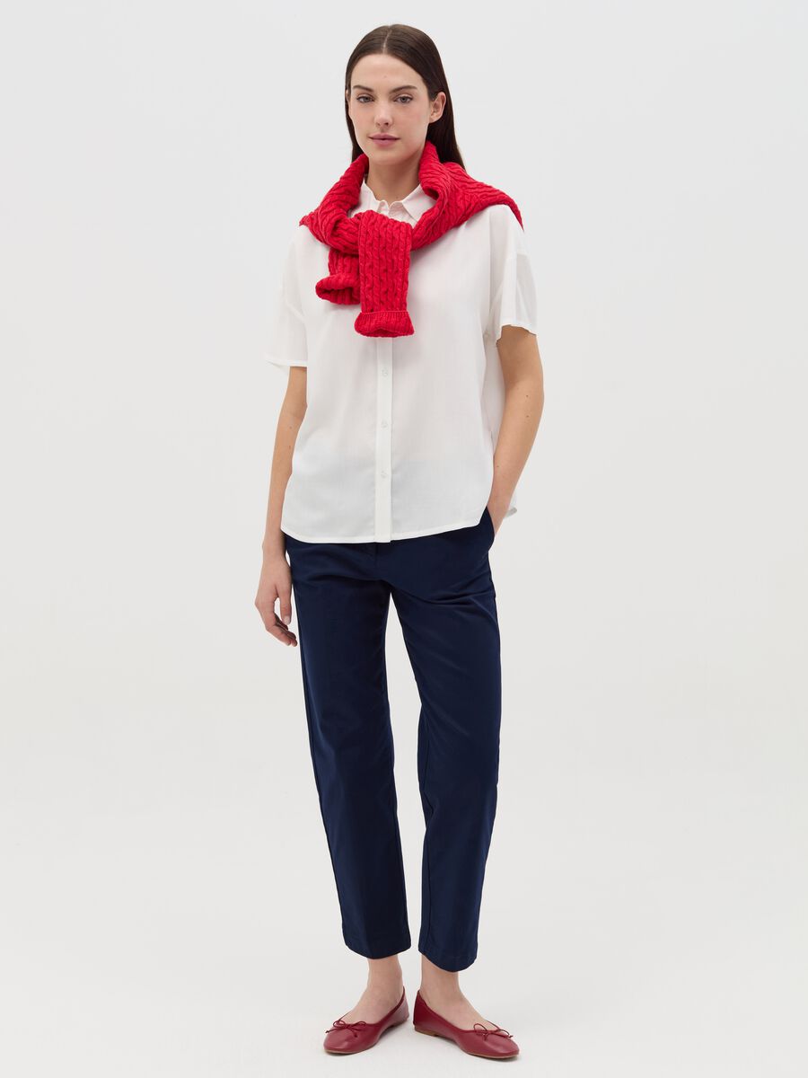 Curvy stretch cotton chino trousers_0