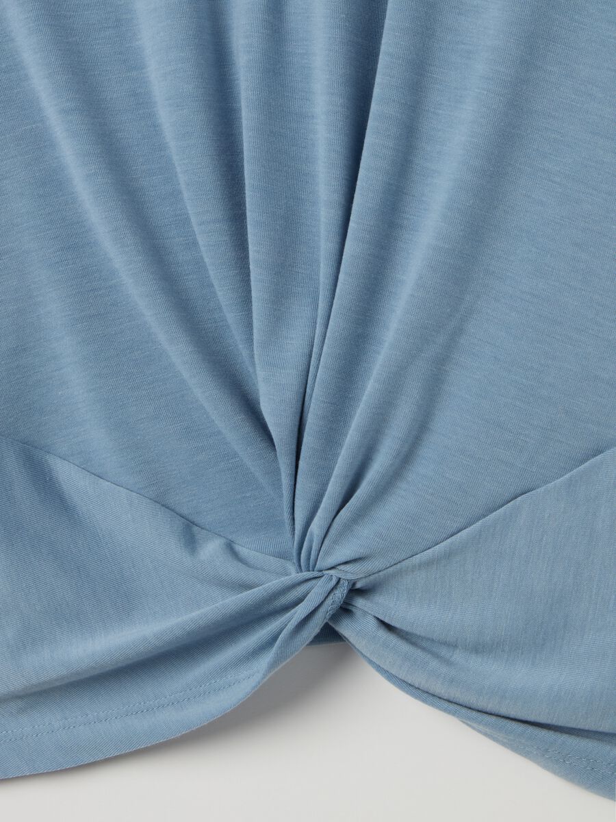 ALTAVIA STUDIO technical fabric T-shirt with knot_5