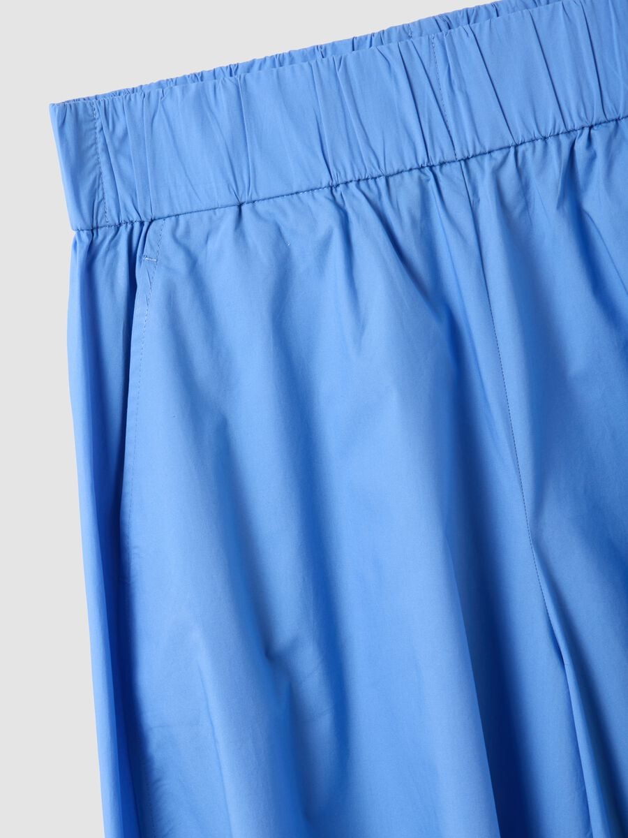 Pantalone gonna azzurro in puro cotone_5