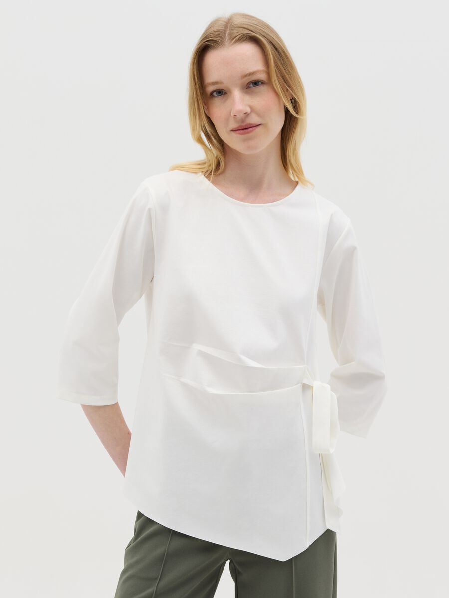 White blouse with bow_0